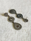 Elegant Silver Polish Replica Dangler Earrings | AMOLA