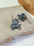 Camel Design Oxidised Brass Hook Earrings | AMOLA