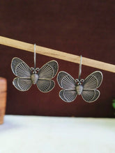 Oxidised Butterfly Brass Hook Earrings for Elegant Charm | AMOLA