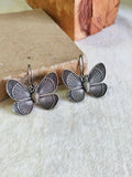 Oxidised Butterfly Brass Hook Earrings for Elegant Charm | AMOLA