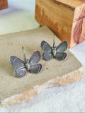 Oxidised Butterfly Brass Hook Earrings for Elegant Charm | AMOLA