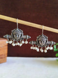Navratri Oxidised Mata Ji Hook Earrings | AMOLA
