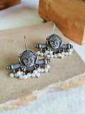 Navratri Oxidised Mata Ji Hook Earrings | AMOLA
