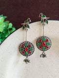 Elegant Silver Bird Dangler Earrings | AMOLA