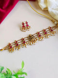 Divine Lakshmi Gold-Plated Temple Choker Set | AMOLA