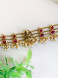 Divine Lakshmi Gold-Plated Temple Choker Set | AMOLA