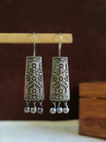 Silver-Plated Hook Earrings with Ghungroo for Casual Elegance | AMOLA