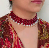 Emerald Harmony Choker Necklace Set | AMOLA