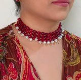 Emerald Harmony Choker Necklace Set | AMOLA