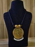 German Silver Peacock Thread Pendant Set | AMOLA