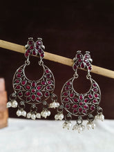 Oxidized Pearl drops Chand bali Dangler Earring | AMOLA