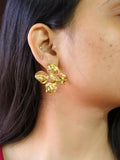 Golden Summer Bloom Floral Stud Earrings | AMOLA
