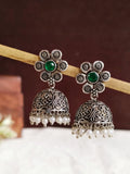 Vintage Silver Look Oxidised Jhumkas | AMOLA