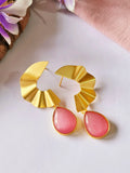 Golden Monalisa Stone Dangler Earrings | AMOLA