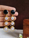 Golden Amrapali Pearl Dangler Earrings | AMOLA