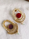 Golden Monalisa Stone Contemporary Earrings | AMOLA