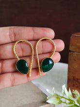 Gold-Plated Monalisa Gemstone Chic Studs | AMOLA