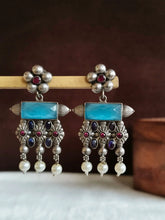 Antique Oxidised Meenakari Earrings | AMOLA