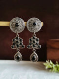 Elegant Gemstone Oxidized Dangler Earring | AMOLA