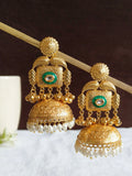 Premium Golden Pearl Drop Jhumki Elegance | AMOLA