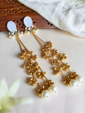 Antique Golden Kashmiri Pearl Ghungroo Danglers | AMOLA