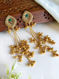 Kashmiri Golden Long Ghungroo Danglers Earring | AMOLA