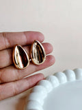 Anti-Tarnish Gold Teardrop Stud Earrings | AMOLA