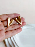 Anti-Tarnish Gold Heart Stud Earrings | AMOLA