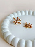 Golden Floral Stainless Steel Studs | AMOLA