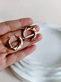 Swing Gold Stainless Steel Hoop Earrings | AMOLA