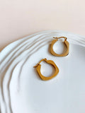 Gold Plated Retro Hoop Earrings | AMOLA