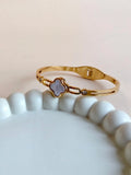 Golden Mother Pearl Clover Openable Kada | AMOLA