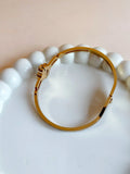 Golden Mother Pearl Clover Openable Kada | AMOLA