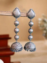 Elegant Lightweight Silver-Plated Jhumka Earrings with Trendy Design | AMOLA