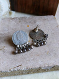 Oxidised Coin Stud Earrings for Daily Wear | AMOLA