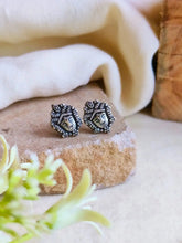 Unique Oxidized Tiny Face Stud Earrings | AMOLA
