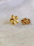 Golden Bloom Floral Stud Earrings | AMOLA