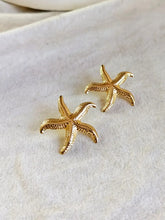 Golden Starfish Textured Anti-Tarnish Studs | AMOLA