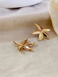 Golden Starfish Anti-Tarnish Steel Studs | AMOLA