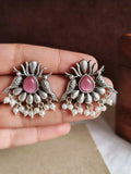 Silver Monalisa Pearl Drop Stud Earring | AMOLA