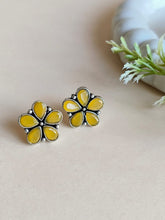 Daily Wear Oxidized Floral Studs | AMOLA