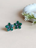 Daily Wear Oxidized Floral Studs | AMOLA
