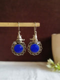 Silver Look-Alike Elephant Earrings with Monalisa Stones | AMOLA