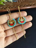 Enamel Crescent Shape Bugadi Ear Cuffs | AMOLA