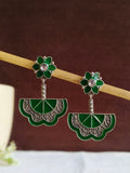 Oxidized Enamel Hand-Painted Dangler Earrings | AMOLA