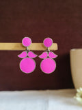 Enamel Oxidized Silver Dangler Earrings | AMOLA