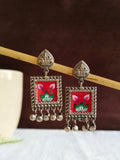 Hand-Painted Oxidized Ghungroo Earrings | AMOLA
