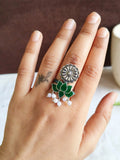 Brass Oxidized Finger Ring | AMOLA