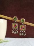 Hand-Painted Enamel Earrings