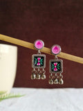 Hand-Painted Enamel Earrings